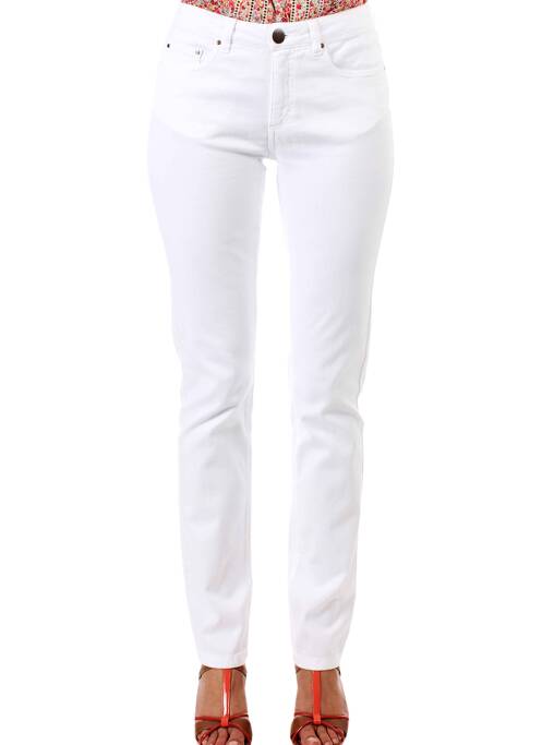 Jeans coupe slim blanc PABLO GERARD DAREL pour femme