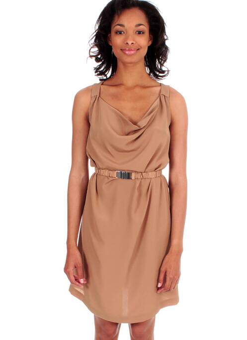 Robe mi-longue beige PABLO GERARD DAREL pour femme