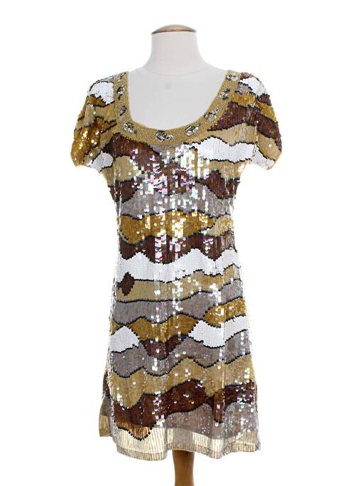 Robe mi-longue marron FAUST pour femme