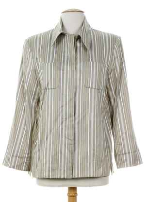 Veste casual col chemisier beige ALAIN CHABASON femme