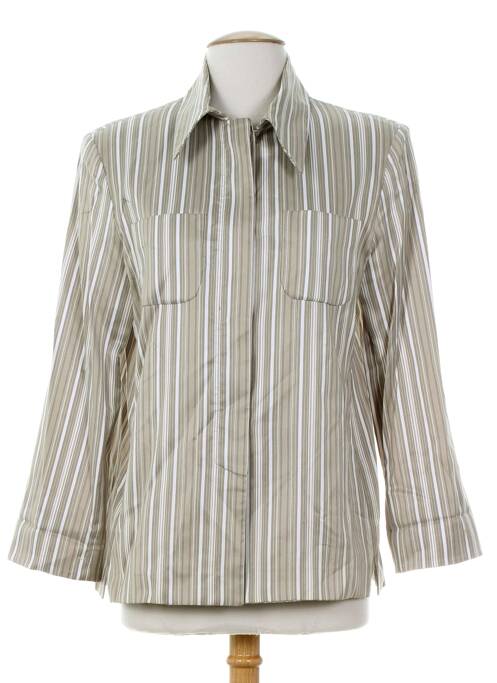 Veste casual col chemisier beige ALAIN CHABASON femme