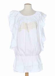 Robe mi-longue manches courtes manches courtes blanc MINE DE RIEN femme
