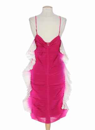 Robe longue col v rose MINE DE RIEN femme