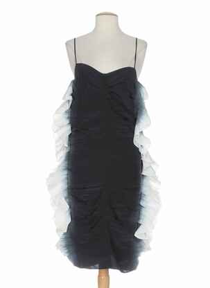 Robe longue col v noir MINE DE RIEN femme