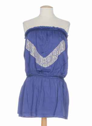 Robe courte coupe cintrée bleu MINE DE RIEN femme