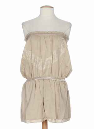 Robe courte coupe cintrée beige MINE DE RIEN femme