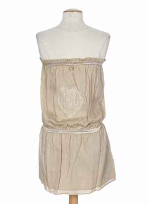 Robe courte coupe cintrée beige MINE DE RIEN femme
