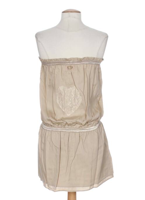 Robe courte beige MINE DE RIEN pour femme