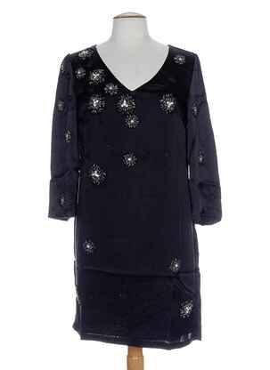 Robe longue manches longues manches longues noir MINE DE RIEN femme