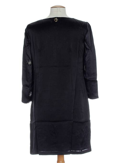 Robe longue coupe cintrée manches longues noir MINE DE RIEN femme