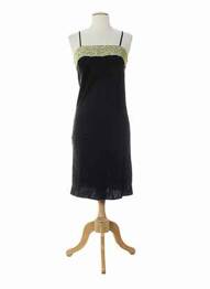 Robe mi-longue coupe cintrée noir MINE DE RIEN femme
