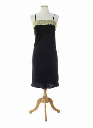 Robe mi-longue coupe cintrée noir MINE DE RIEN femme