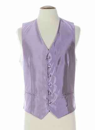 Gilet sans manche violet GREGE CREATION pour homme