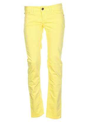 Pantalon slim jaune FRANKIE MORELLO pour femme