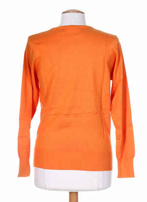 Pull coupe cintrée manches longues orange STEFAN GREEN femme