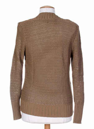 Pull maille tricot manches longues marron STEFAN GREEN femme