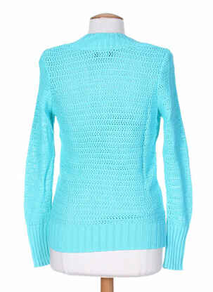 Pull maille tricot manches longues bleu STEFAN GREEN femme