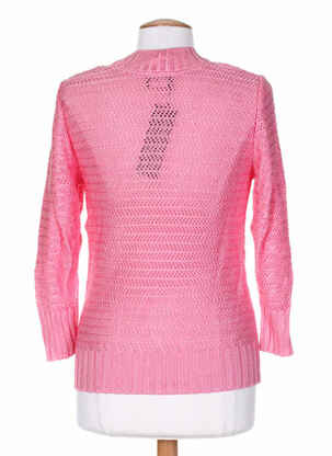 Pull maille tricot manches 3/4 rose STEFAN GREEN femme