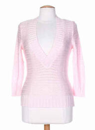 Pull finition bords-côtes rose STEFAN GREEN femme