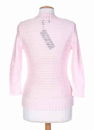 Pull maille tricot manches 3/4 rose STEFAN GREEN femme