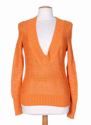 Pull maille tricot manches longues orange STEFAN GREEN femme