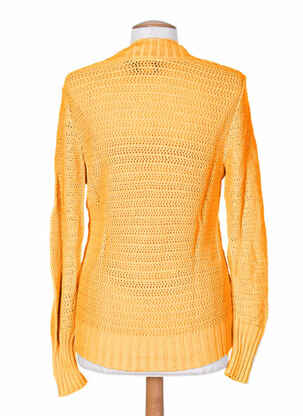 Pull maille tricot manches longues jaune STEFAN GREEN femme