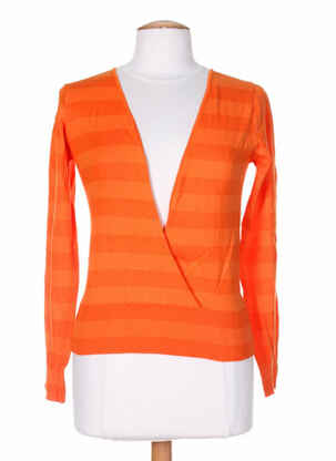 Pull manches longues manches longues orange STEFAN GREEN femme