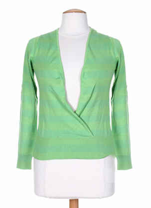 Pull manches longues manches longues vert STEFAN GREEN femme