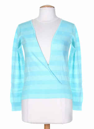 Pull manches longues manches longues bleu STEFAN GREEN femme