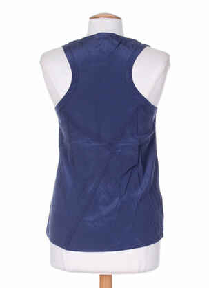 Top coupe cintrée sans manche bleu TEENFLO femme