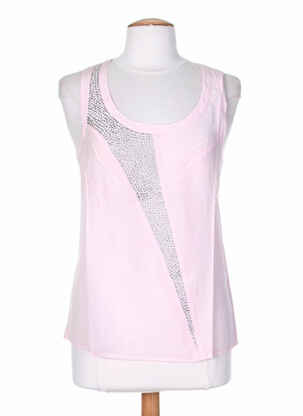 Top coupe cintrée sans manche rose TEENFLO femme