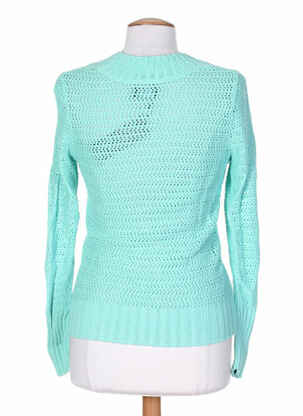 Pull maille tricot manches longues bleu STEFAN GREEN femme