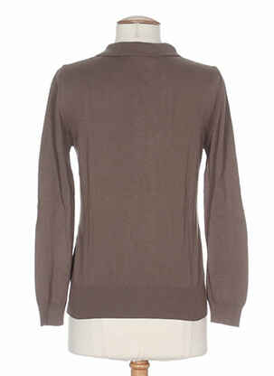 Pull resserrée sur le bas manches longues marron STEFAN GREEN femme