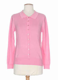 Pull finition bords-côtes manches longues rose STEFAN GREEN femme