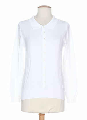 Pull finition bords-côtes manches longues beige STEFAN GREEN femme