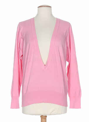 Pull col v manches longues rose STEFAN GREEN femme