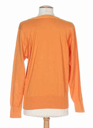 Pull col v manches longues orange STEFAN GREEN femme