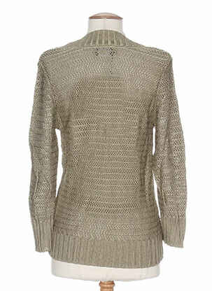 Pull col v manches longues vert STEFAN GREEN femme