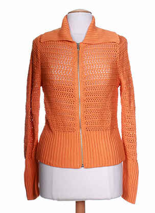 Gilet sans manche maille tricot orange STEFAN GREEN femme