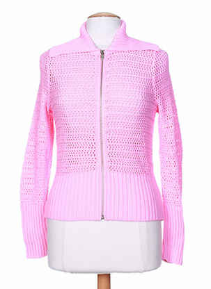 Gilet sans manche maille tricot rose STEFAN GREEN femme