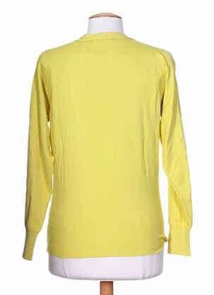 Pull col v manches longues jaune STEFAN GREEN femme