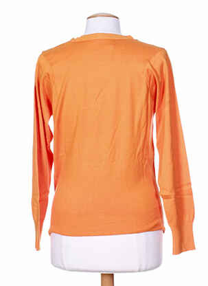 Pull col v manches longues orange STEFAN GREEN femme