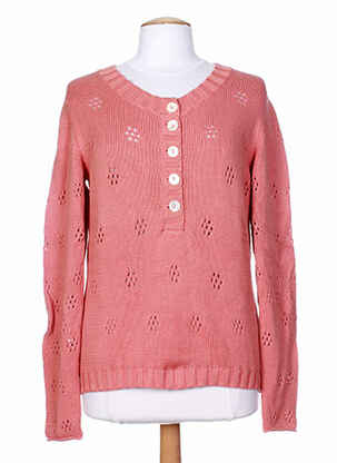 Pull finition bords-côtes manches longues rose STEFAN GREEN femme