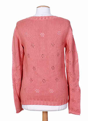 Pull finition bords-côtes manches longues rose STEFAN GREEN femme