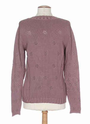 Pull resserrée sur le bas manches longues rose STEFAN GREEN femme
