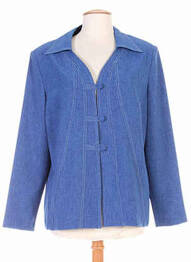 Veste casual coupe droite bleu COUTUREINE femme