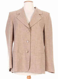 Blazer finition intérieure doublée beige NONET femme