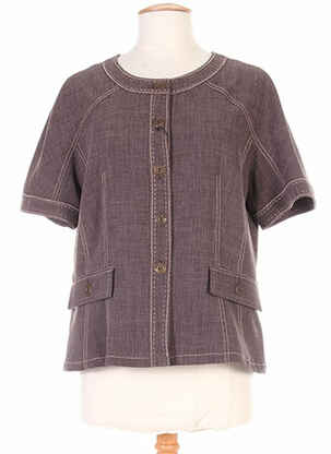 Veste casual col rond marron WEILL femme