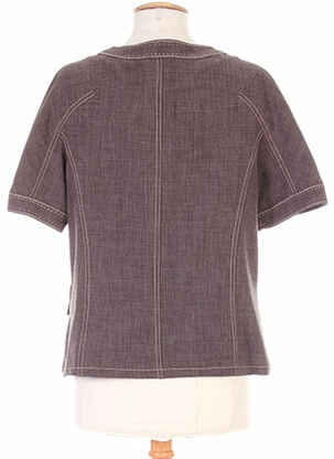 Veste casual col rond marron WEILL femme