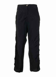 Pantalon droit coupe droite taille basse noir CATY LESCA femme